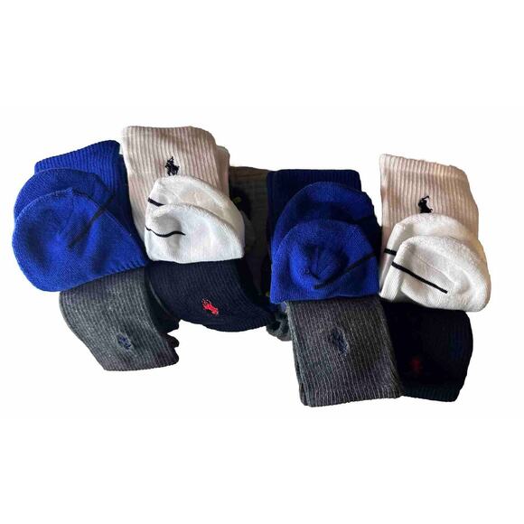 12 Pairs Polo Ralph Lauren Classic Sport Socks Bear Flag Men’s Shoe Size 6-12.5 - Picture 9 of 9